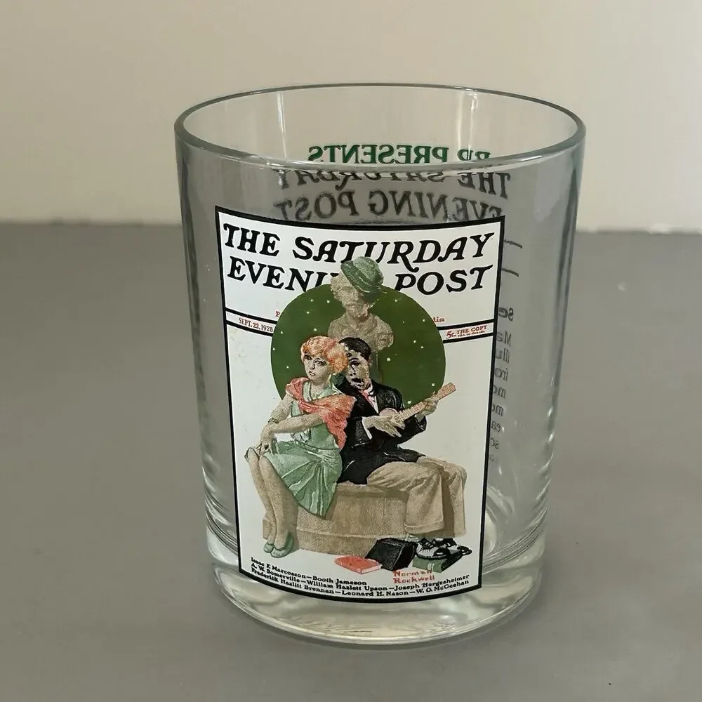 Tumblers Norman Rockwell The Saturday Evening Post Glassware Lot of 2 - #3
